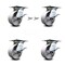 Service Caster 5 Inch Semi Steel Caster Set with Roller Bearing 4 Brake and 2 Swivel Lock SCC SCC-35S520-SSR-SLB-BSL-2-SLB-2 - alternate 1